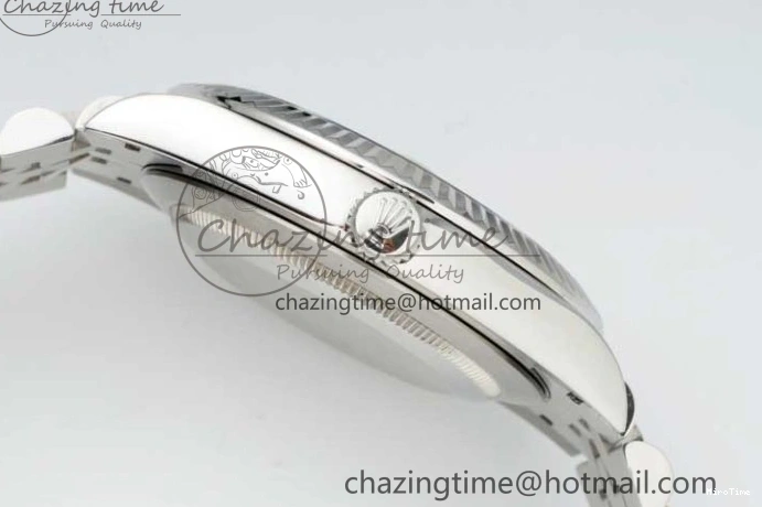 MiroTime 0425 DateJust 36mm SS DIWF 1:1 Best Edition 904L Steel Gray Dial Green Markers on Jubilee Bracelet SA Upgraded 2312